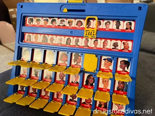 A Guess Who game set up to play.