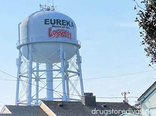 A water tower in Eureka, CA.