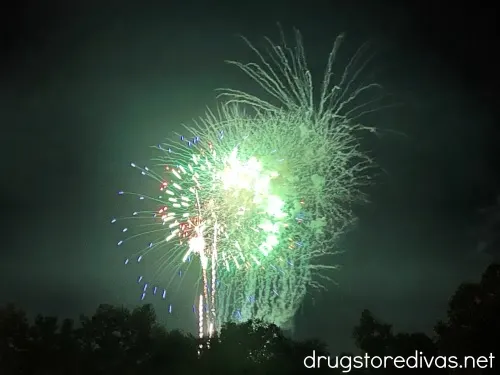 A fireworks display.