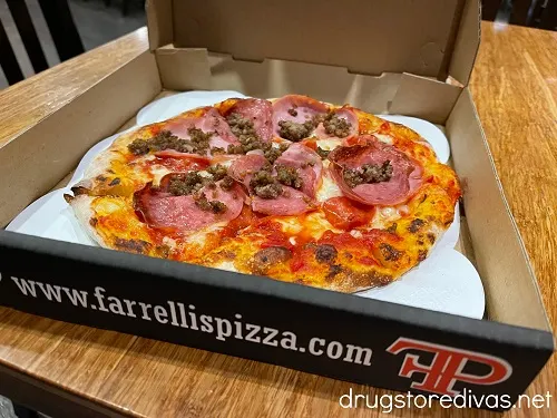 Pizza from Farelli's Pizza in Tacoma, Washington.