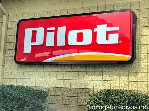 The Pilot logo on a Pilot convenience store.