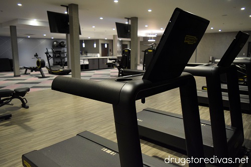 The fitness room in the SIlver Cloud Tacoma Point Ruston Waterfront hotel.