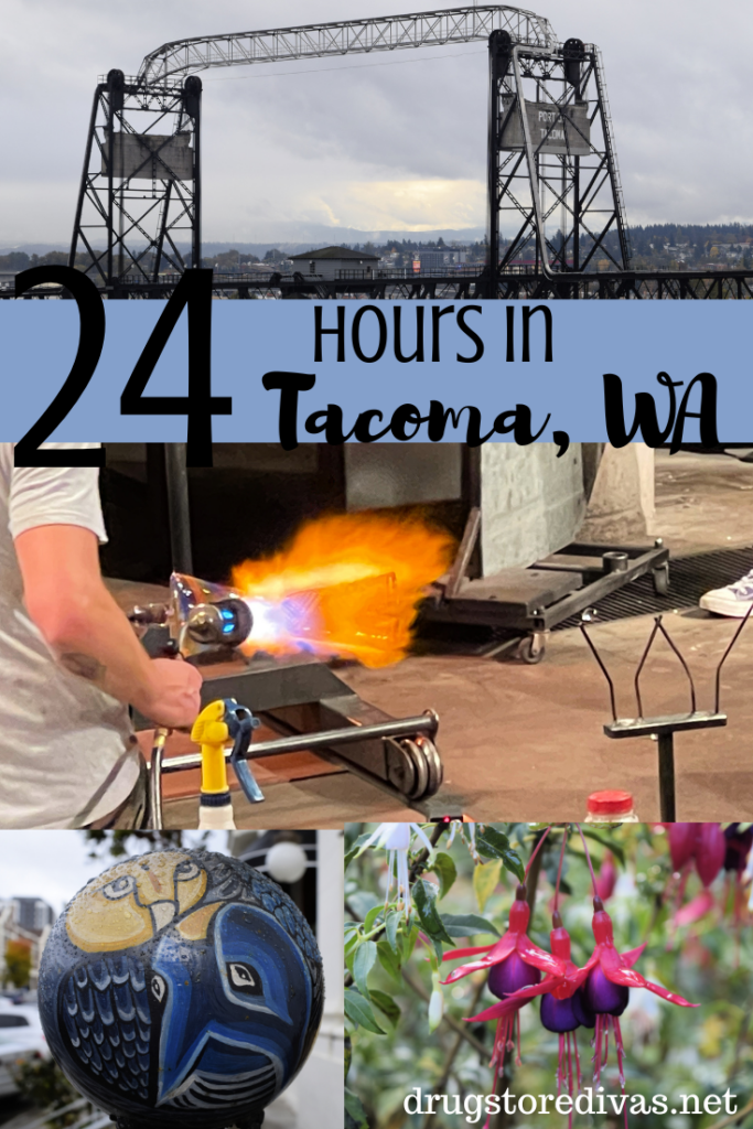 Four scenes from Tacoma with the words "24 Hours In Tacoma, WA" digitally written between them.
