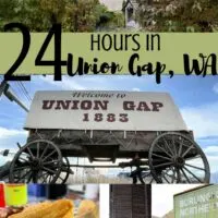 Four images from Union Gap, WA with the words 
