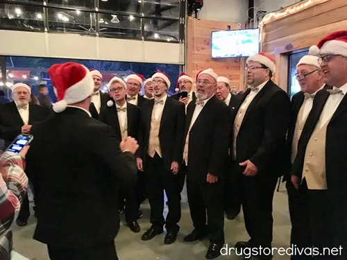A group of carolers at Dirtbag Ales in Fayetteville, NC.