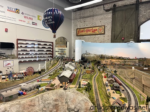 A model train at the Wilmington Railroad Museum in Wilmington, NC.