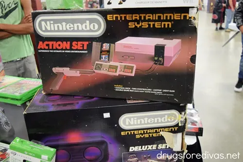 A classic Nintendo Entertainment System for sale.