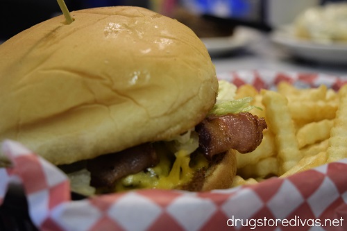 A burger and fries from Old Town Station in Union Gap, WA.