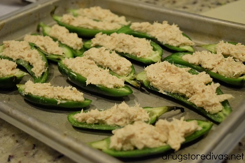 A tray full of jalapeño poppers.