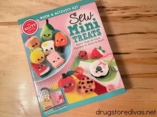A Sew Mini Treats craft kit in its package.