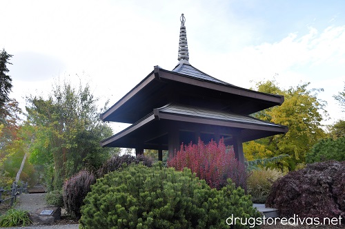 A Japanese pagoda.