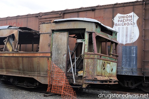 A train in the Yakima Electric Railway Yard in Yakima, Washintgon.