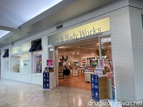 A Bath & Body Works store in a mall.