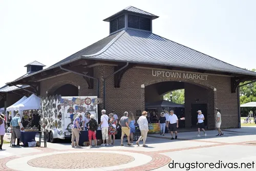 Vendors outside Uptown Market in Greenwood, SC.