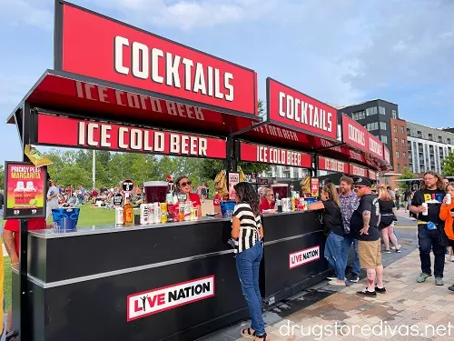 A beer concession stand at Live Oak Bank Pavilion.