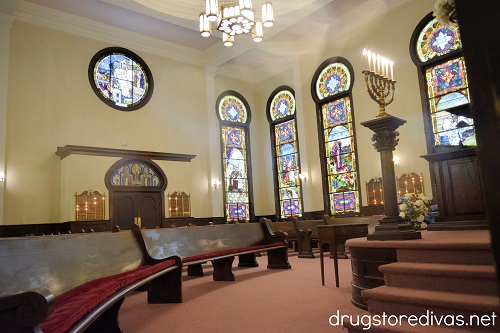 The inside of Temple Sinai in Sumter, South Carolina.