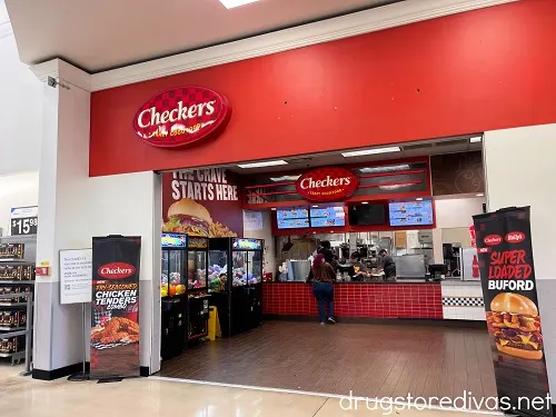 A Checkers fast food restaurant.