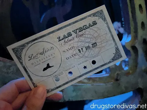 A punch card from Lost Spirits Las Vegas.