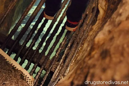 The Bottomless Pool inside Linville Caverns.