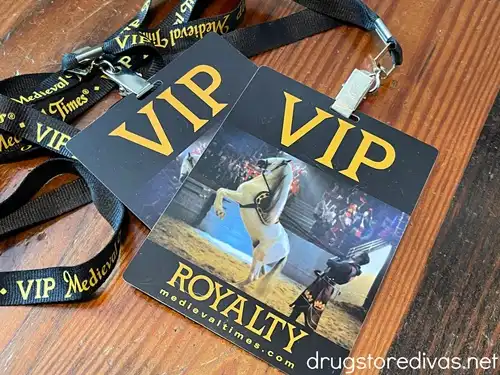 Two VIP lanyards from Medieval Times.