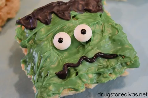 A Frankenstein Rice Krispies Treat.