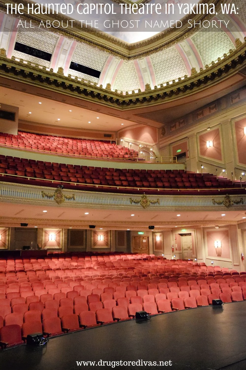 The inside of a theater with the words 