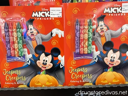 A Mickey Mouse Halloween coloring book.