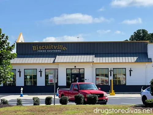 The outside of a Biscuitville restaurant.
