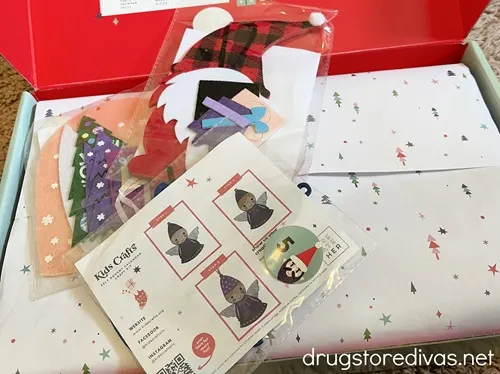 The Kids Craft Christmas Countdown box with felt ornament kits.