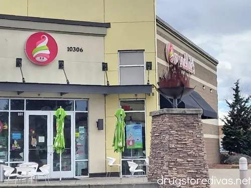 The outside of a Menchies yogurt shop.