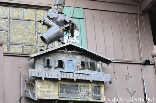 A St. Florian statue at Boehm's Candies in Issaquah, Washington.