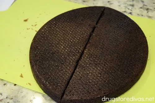 A large football shaped brownie.
