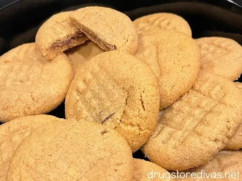 A batch of Nutella-Stuffed Peanut Butter cookies.