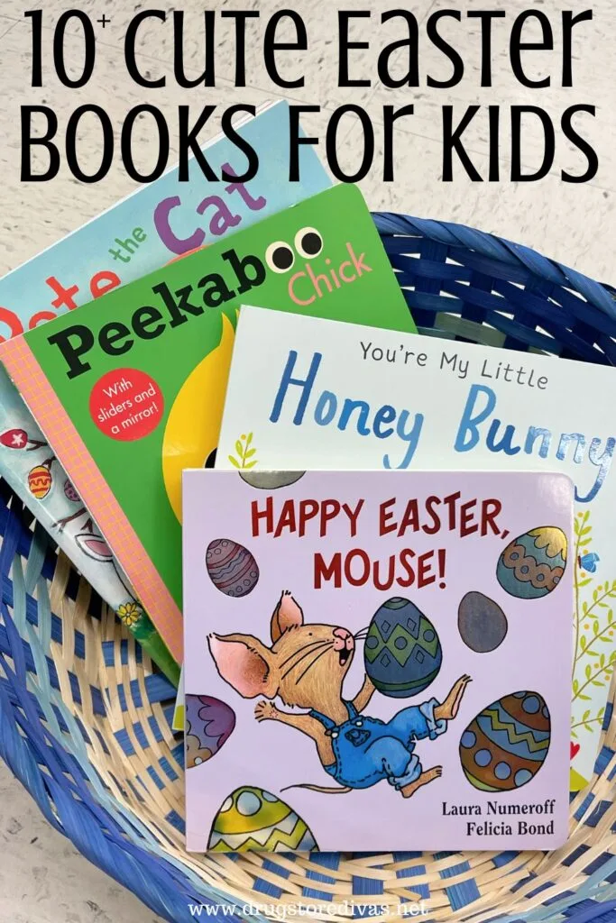 Four books in an Easter basket with the words "10+