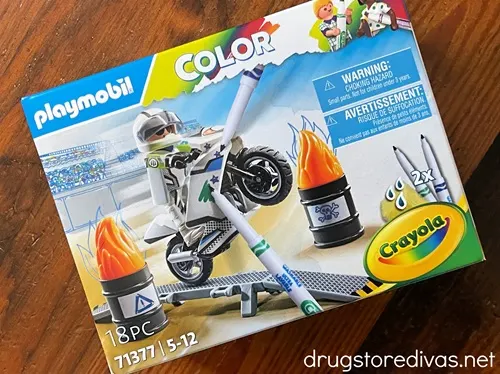 The Playmobil Color Motorcycle toy box.