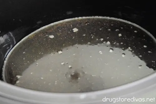 Cola soda in a slow cooker.
