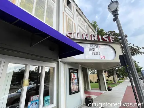 The outside of the Sunrise Theater in Southern Pines, NC.