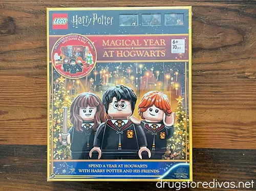 The outside of a LEGO Harry Potter Magical Year At Hogwarts set on a table.