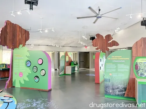 The education center in the visitor's center in El Yunque National Forest in Puerto Rico.