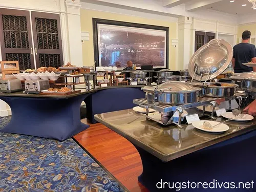 The breakfast buffet in the Carolina Dining Room at the Pinehurst Resort.