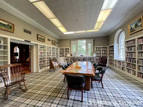 The inside of a library in Pinehurst, NC.