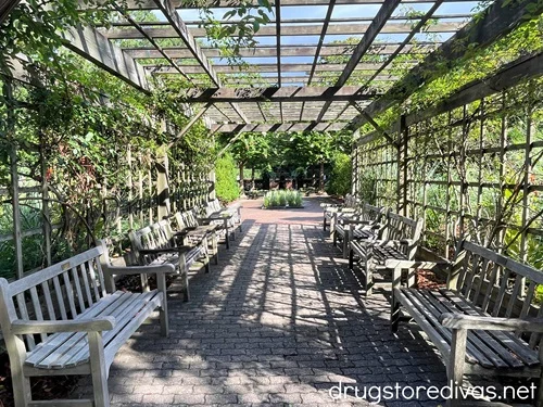 An outdoor conservatory.