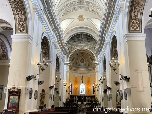 The inside of the Cathedral of San Juan Bautista in San Juan, Puerto Rico.