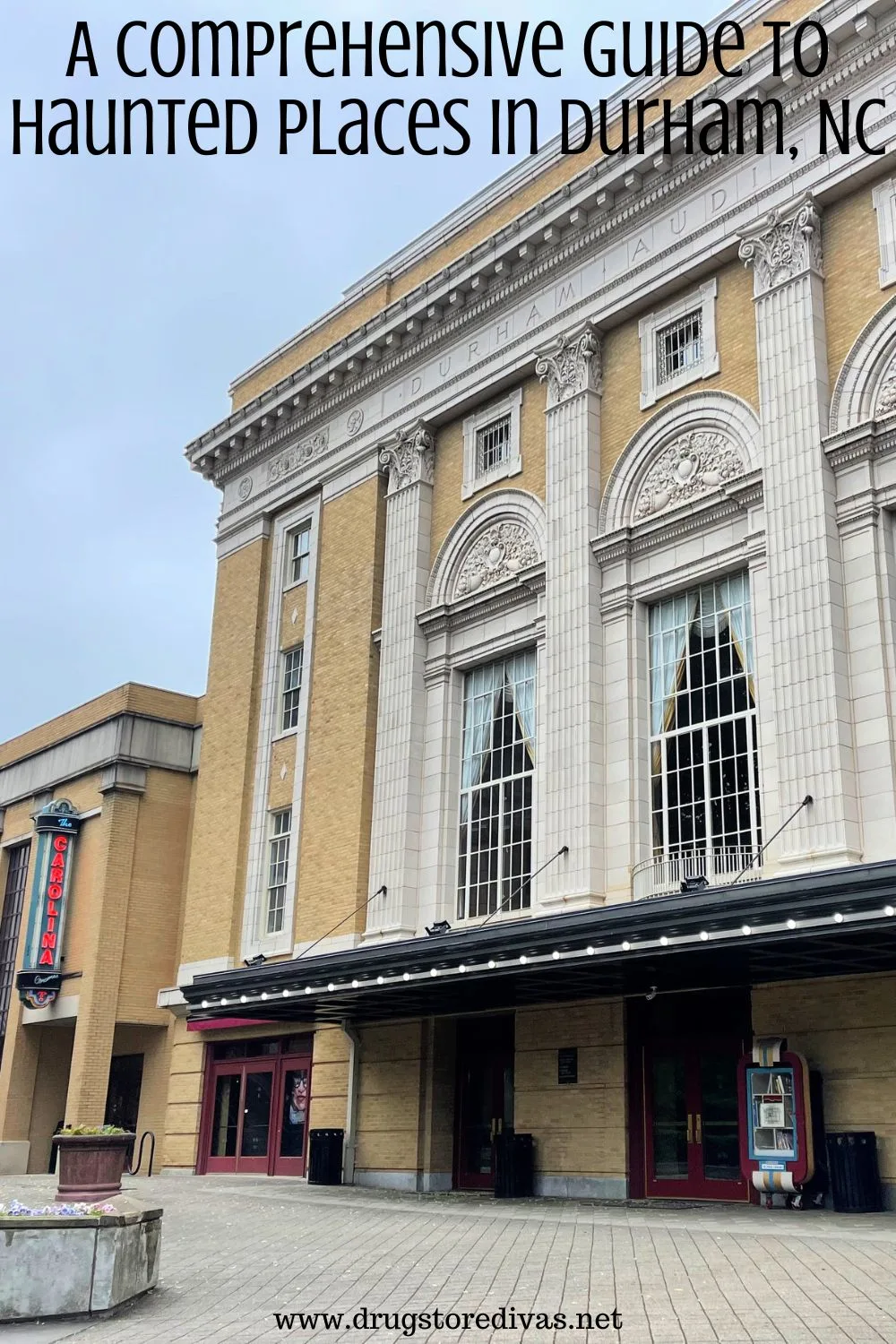 A theater and the words 