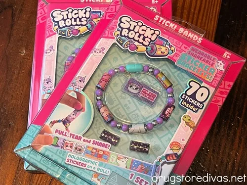 Two packs of Stick Rolls bracelets.