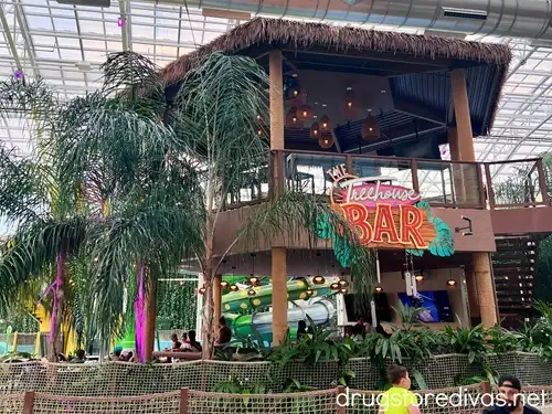 The treehouse bar at Island Waterpark at Showboat Hotel.