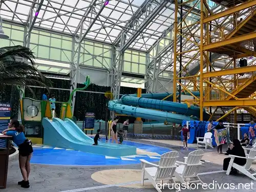 Waterslides at Island Waterpark at Showboat Hotel.