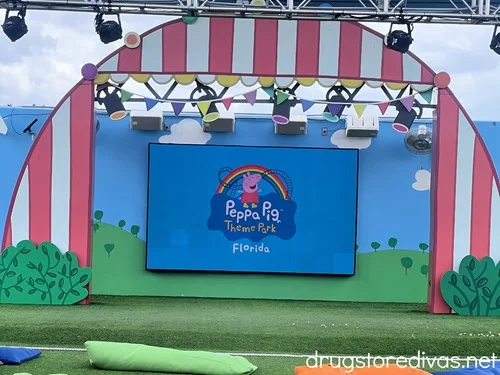 A large stage for shows at Peppa Pig Theme Park in Winter Haven, Florida.