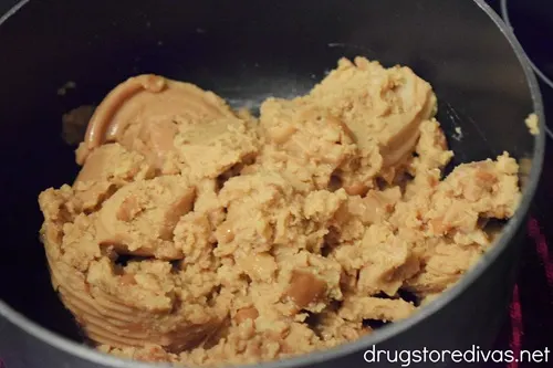 Refried beans in a pot.