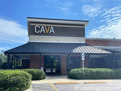 The outside of a Cava restaurant.